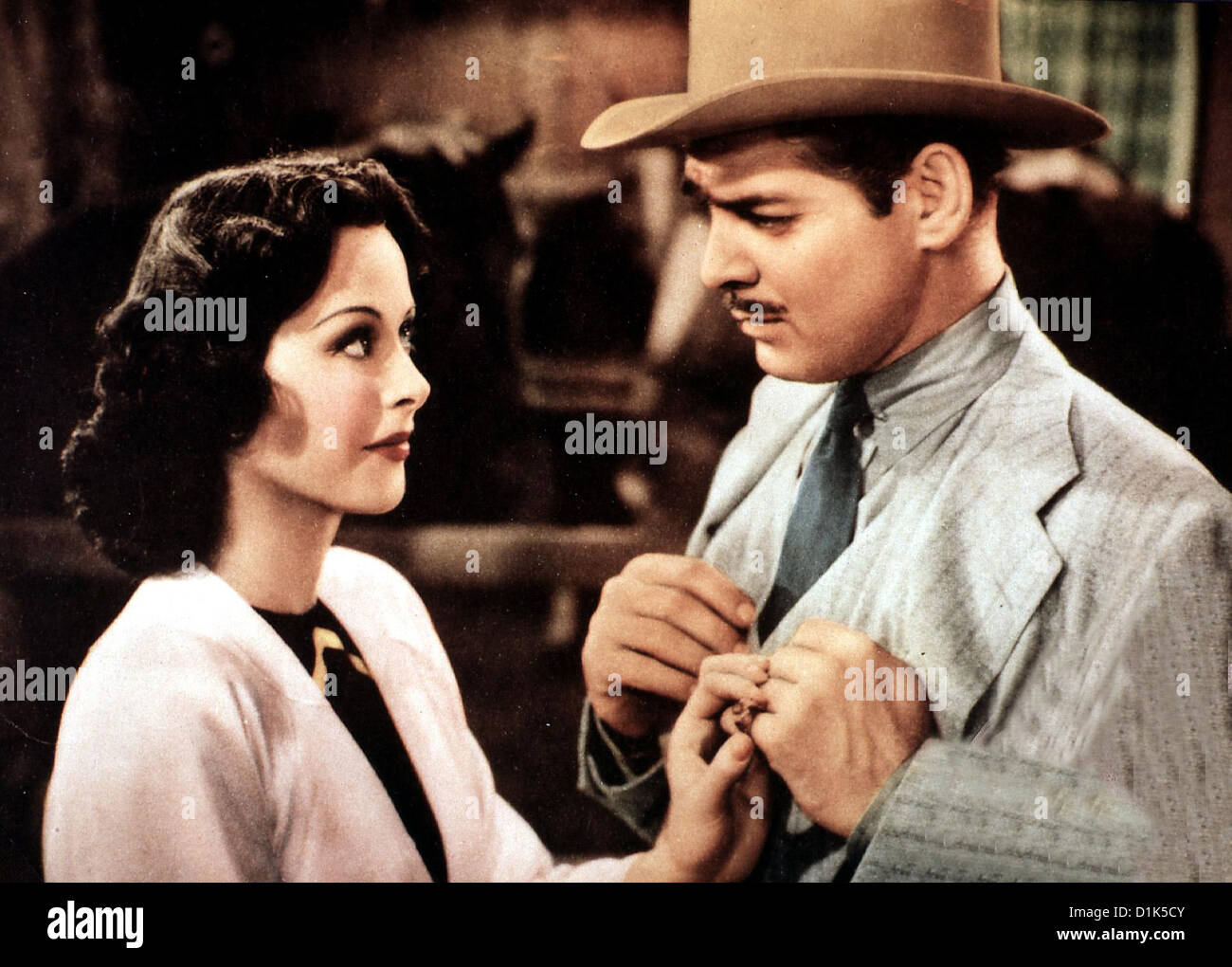 Der Draufgaenger  Boom Town  Hedy Lamarr, Clark Gable Doch Big John (Clark Gable) laesst sich auch mit der jungen Karen Vanmeer Stock Photo