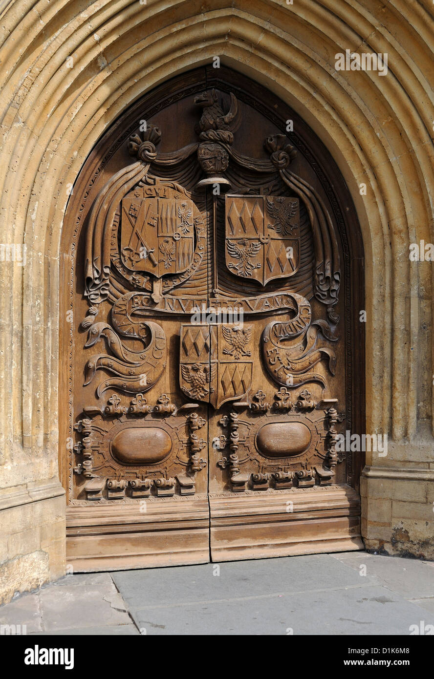 the great west door at bath abbey, somerset, england, uk Stock Photo - Alamy