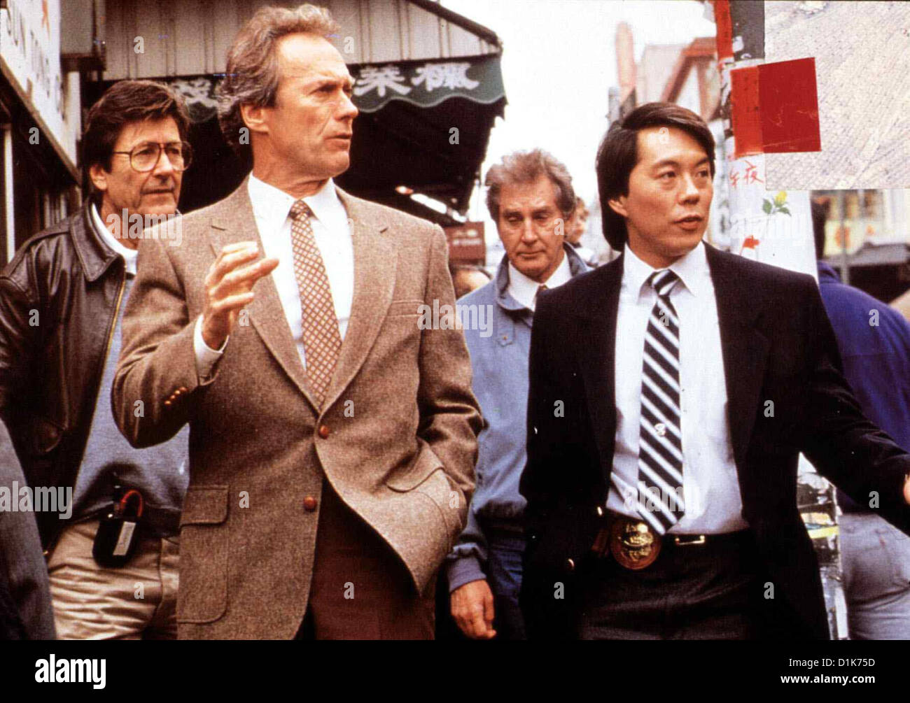 Dirty Harry 5 - Das Todesspiel  Dead Pool,  Clint Eastwood, Evan C. Kim Gemeinsam mit Al Quan (Evan C. Kim,r) will Callahan Stock Photo
