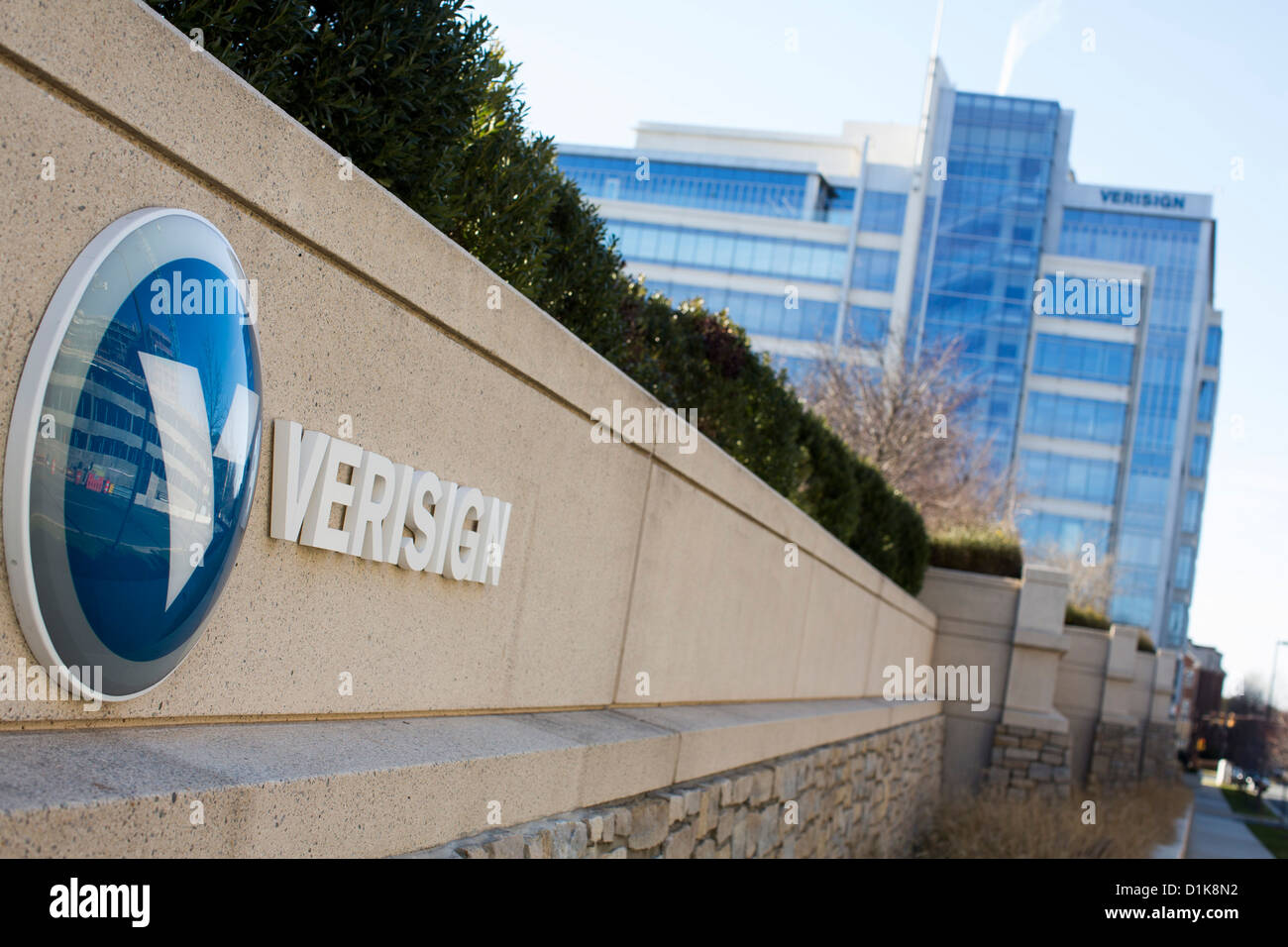 The new headquarters of internet services company Verisign in Virginia.  Stock Photo