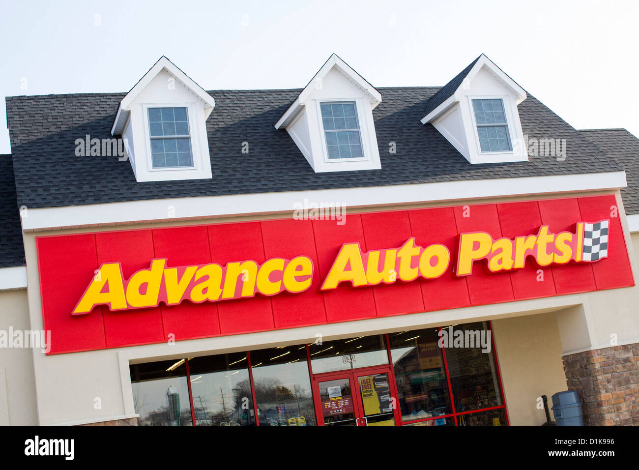 An Advance Auto Parts retail store.  Stock Photo
