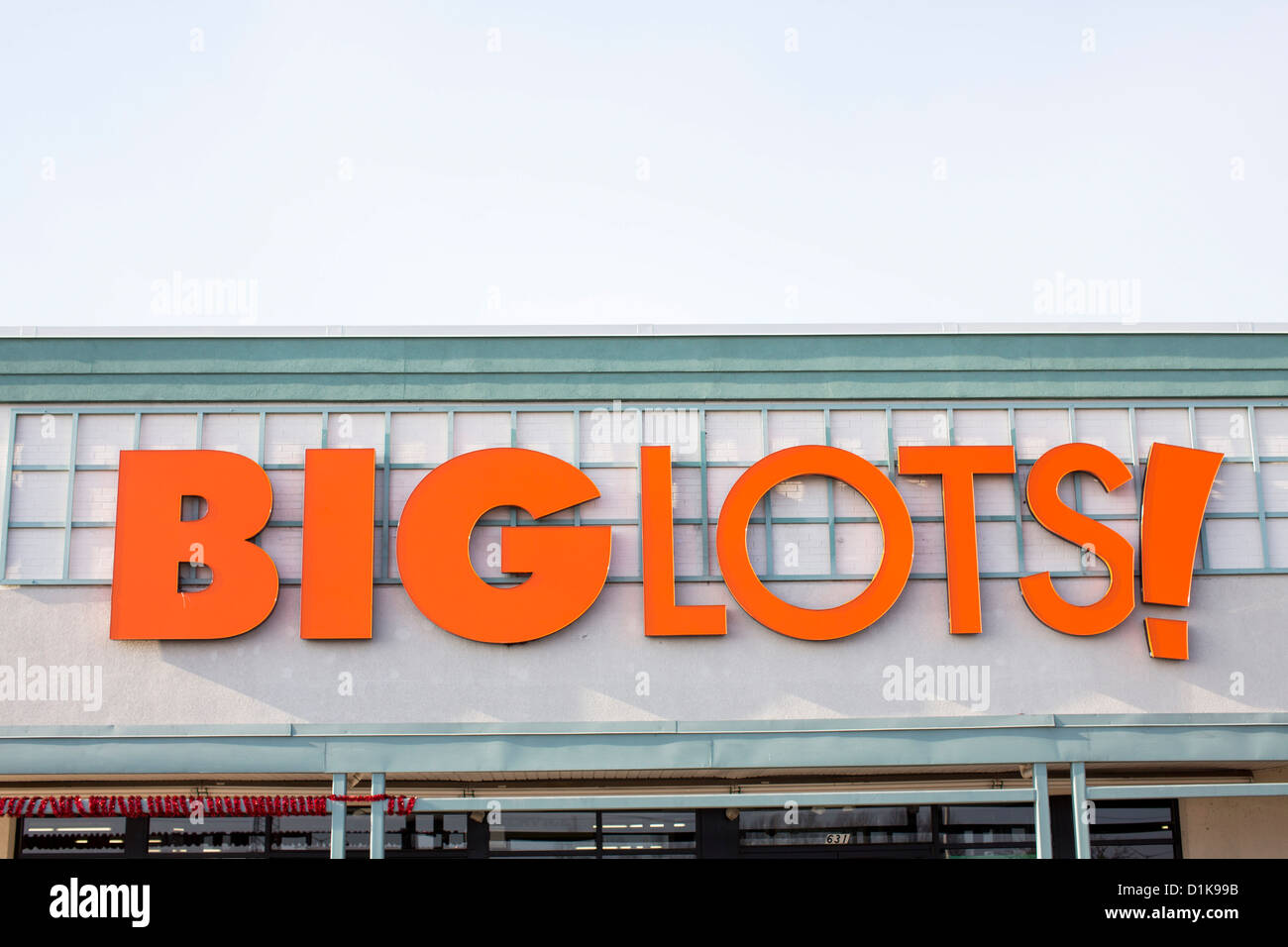 A Big Lots! retail store.  Stock Photo