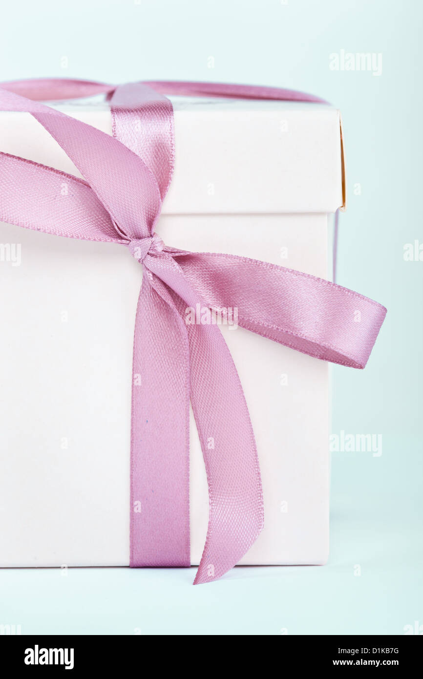 Present box on white background Stock Photo