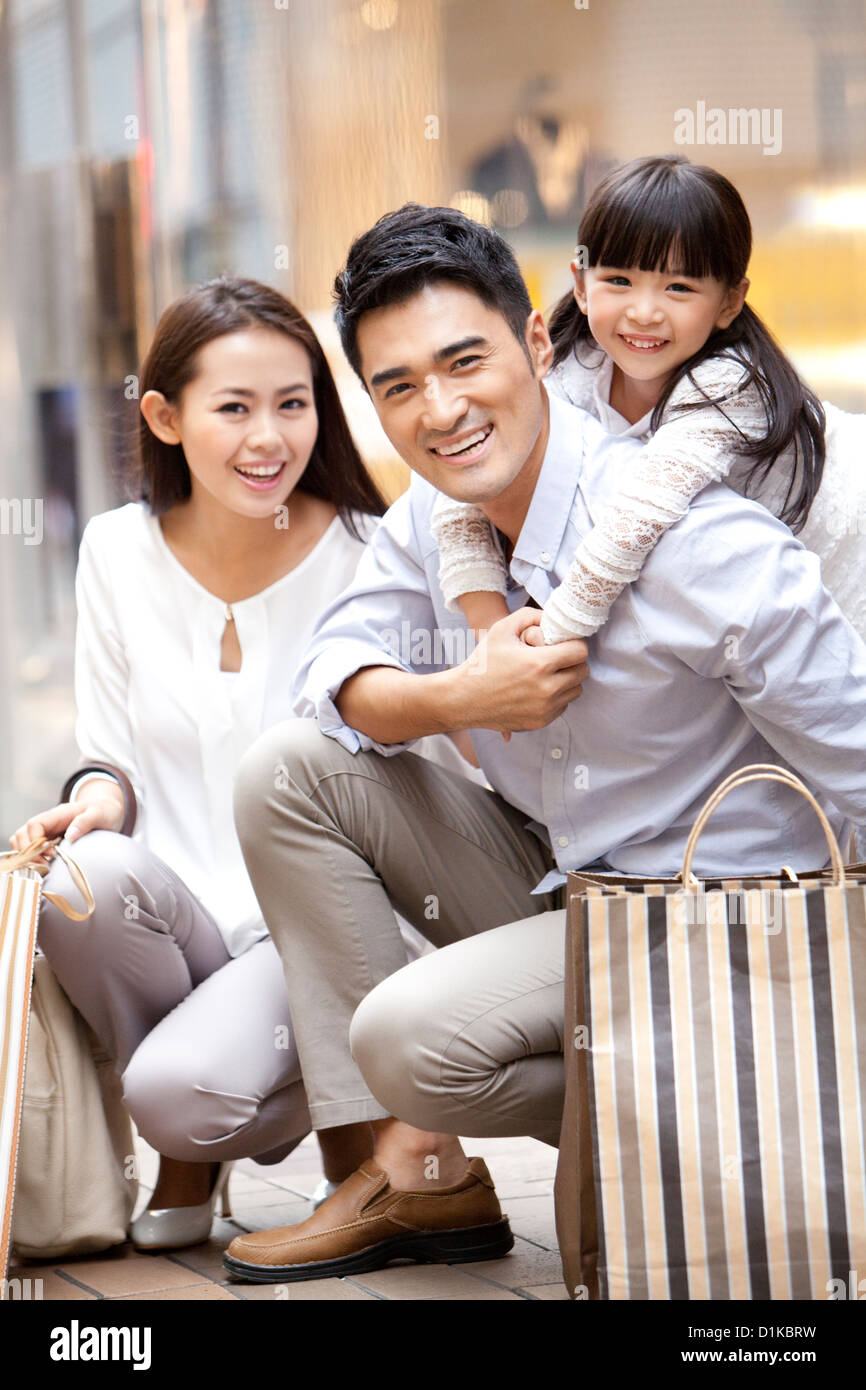 Young family shopping in Hong Kong Stock Photo - Alamy