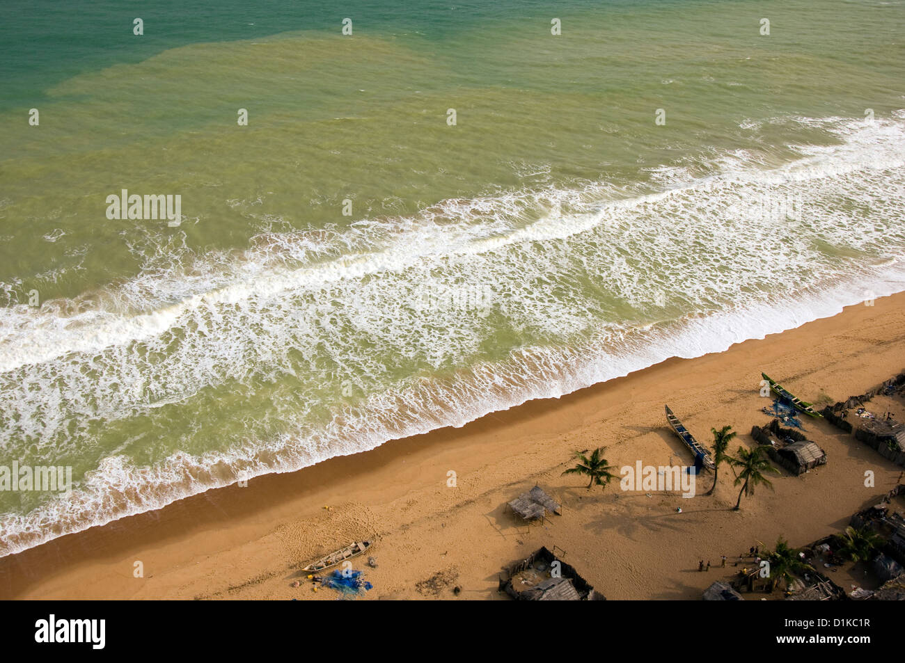 Aerial photo taken from a helicopter ferry flight between Cotonou and ...