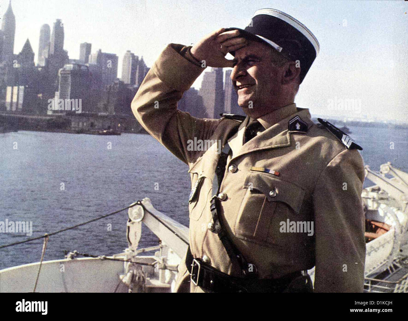 Der Gendarm Vom Broadway  Gendarme New York, Le  Louis de FunÃƒÂ©s Cruchot (Louis de Funes) glaubt, er haette Halluzinationen, Stock Photo