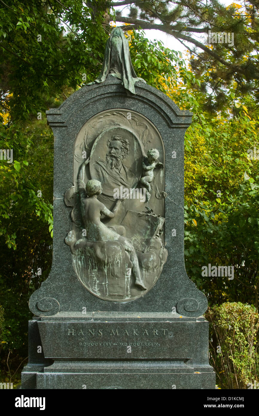 Österreich, Wien XI, Zentralfriedhof, Ehrengrab des Hans Makart. Stock Photo