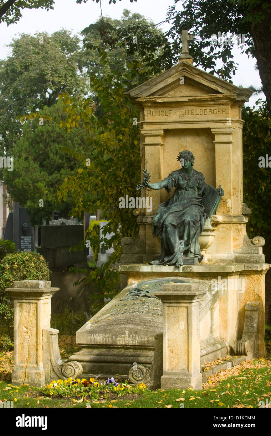 Österreich, Wien XI, Zentralfriedhof, Ehrengrab des Rudolf von Eitelberger, Ritter von Edelberg Stock Photo
