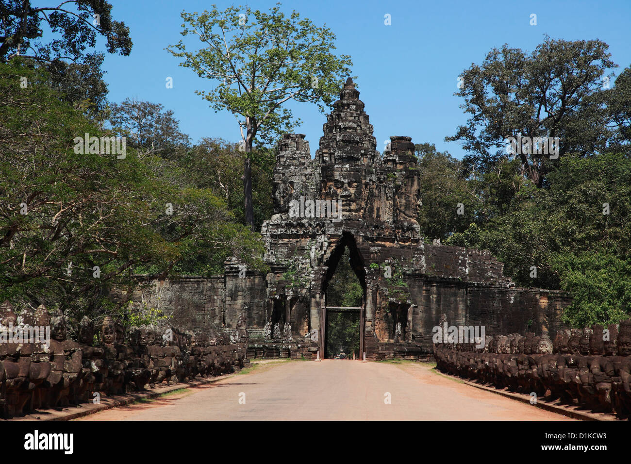 Entrance to Angkor Wat, Cambodia Stock Photo