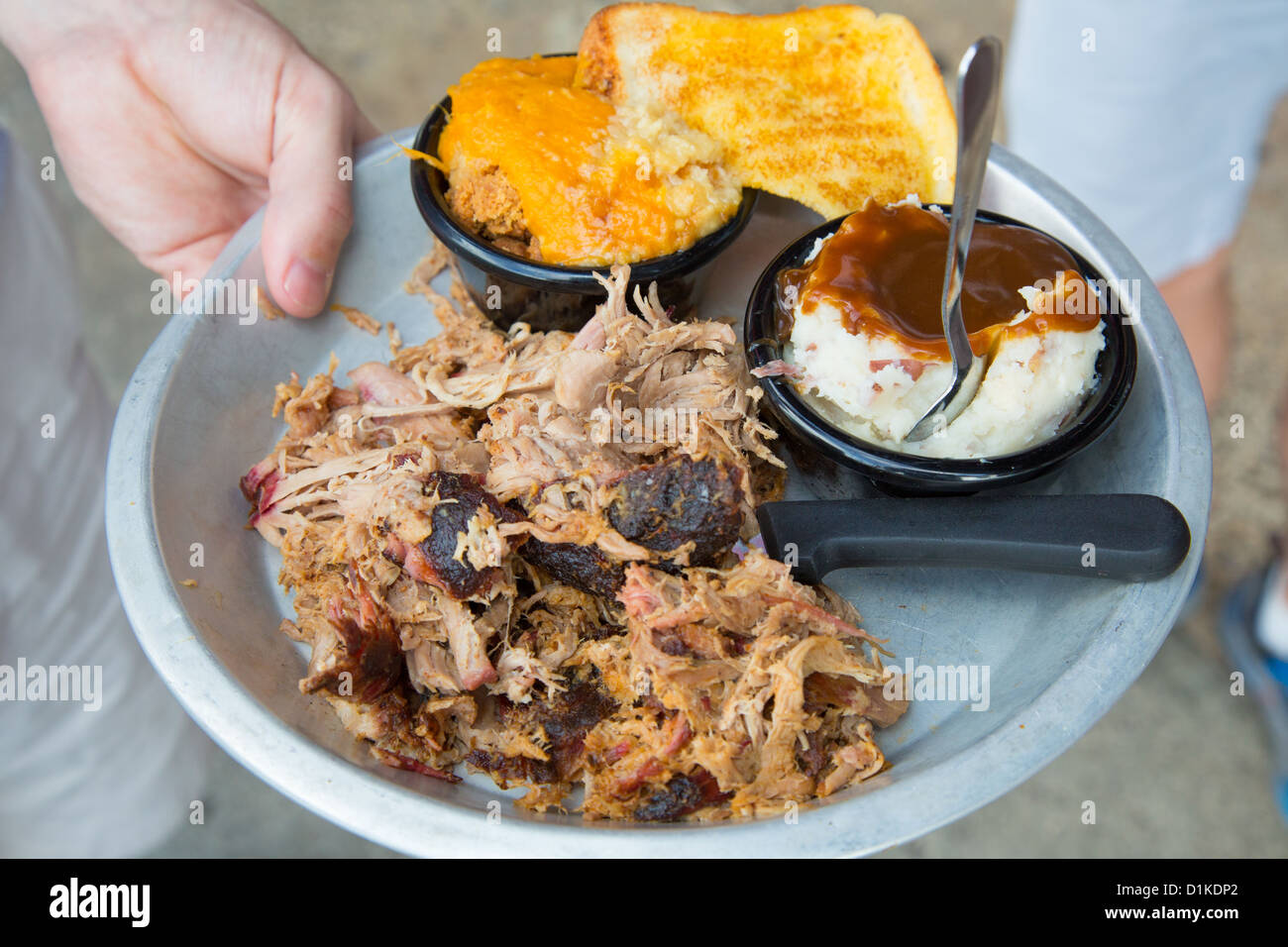 Pulled pork at Shivers Restaurant in Homestead, southern Florida Stock Photo