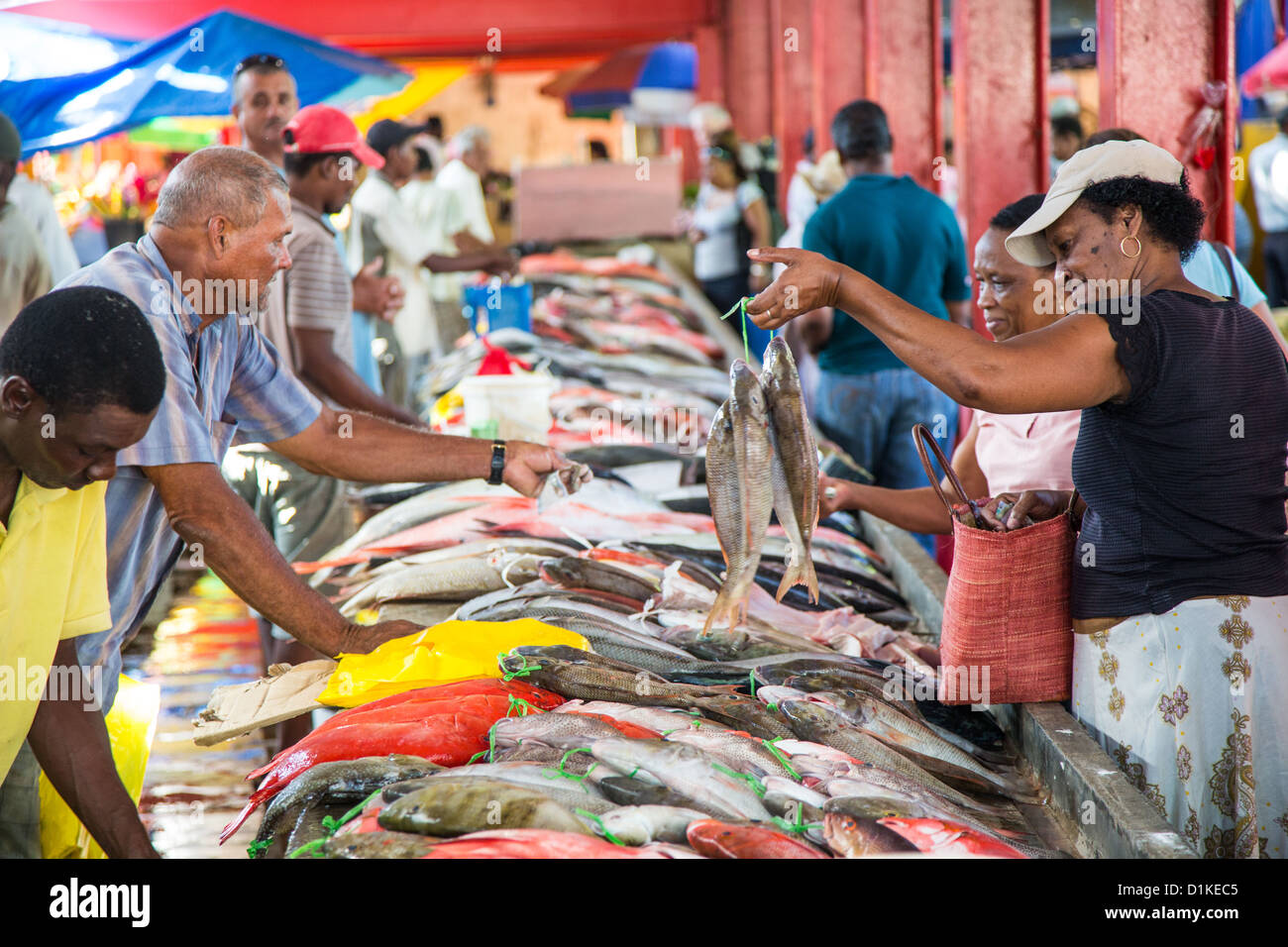 Victoria fish market, Victoria, Mahe Island, Seychelles Stock Photo Alamy