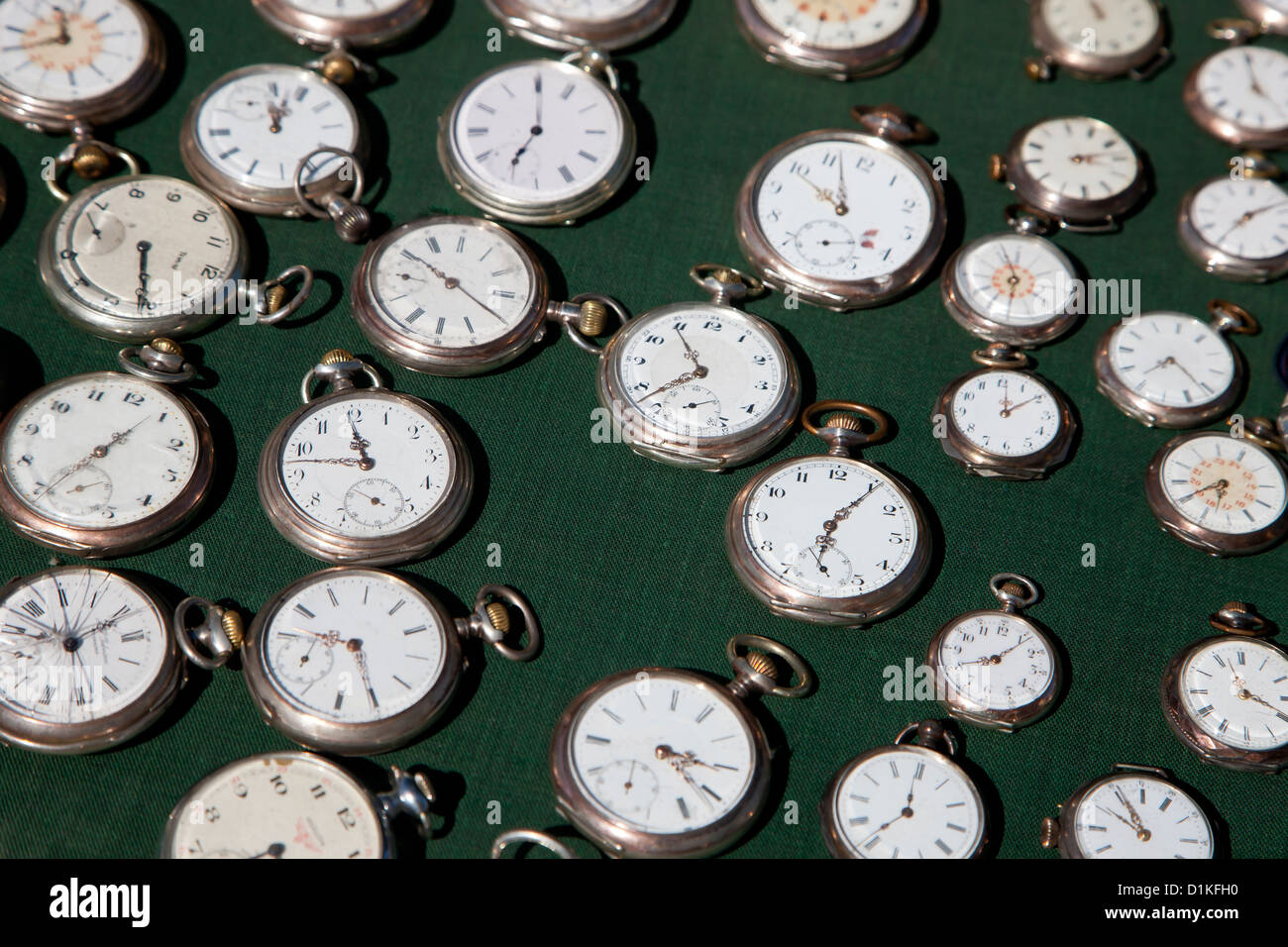 Old pocket watches Stock Photo