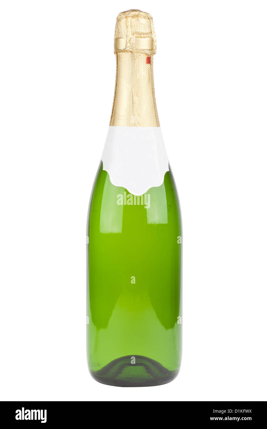 Bottle of champagne isolated on white background Stock Photo Alamy