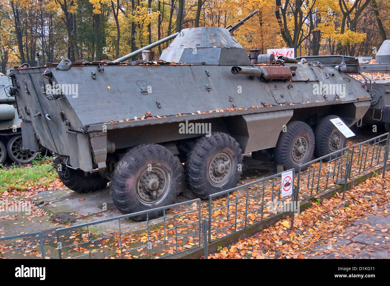 OT-64 SKOT-2A amphibious armored personnel carrier, developed by Poland and Czechoslovakia, Polish Army Museum in Warsaw, Poland Stock Photo