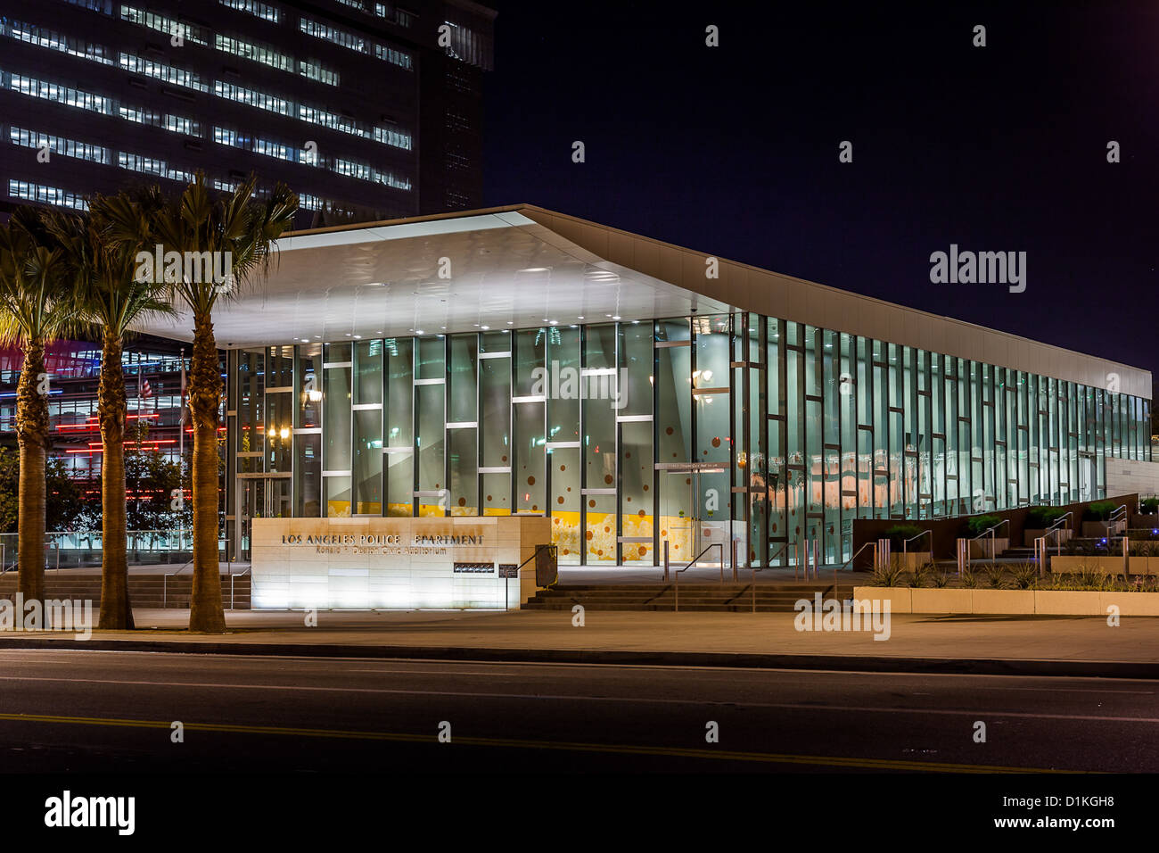 LAPD Headquarters. Art installation Stock Photo Alamy