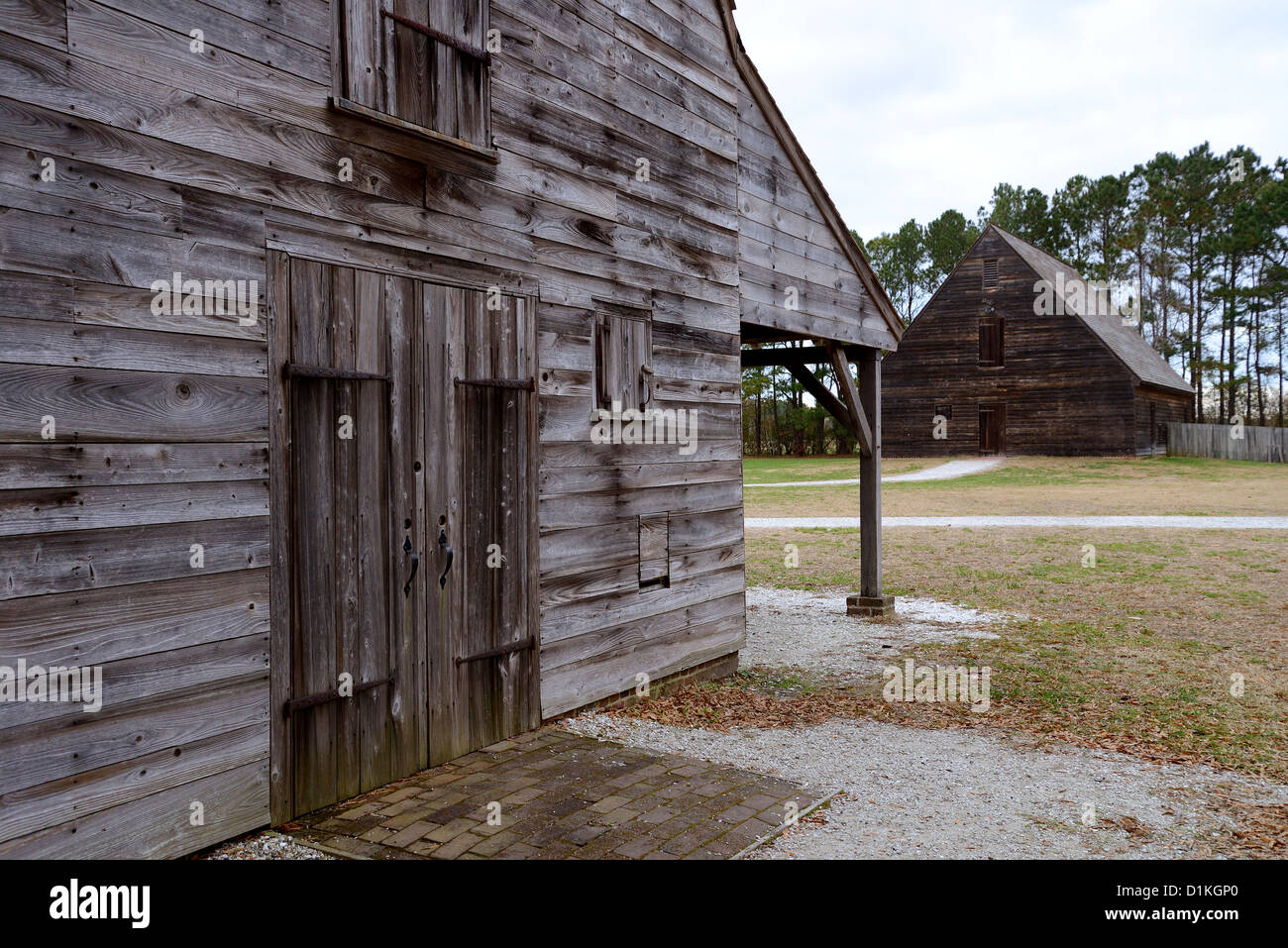 Old Wooden Barn, Pemberton Park, Salisbury Maryland USA Stock Photo