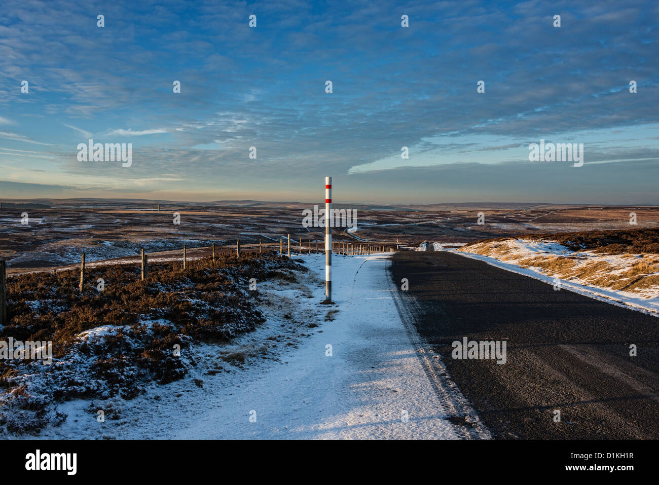 Moorland road in County Durham Stock Photo