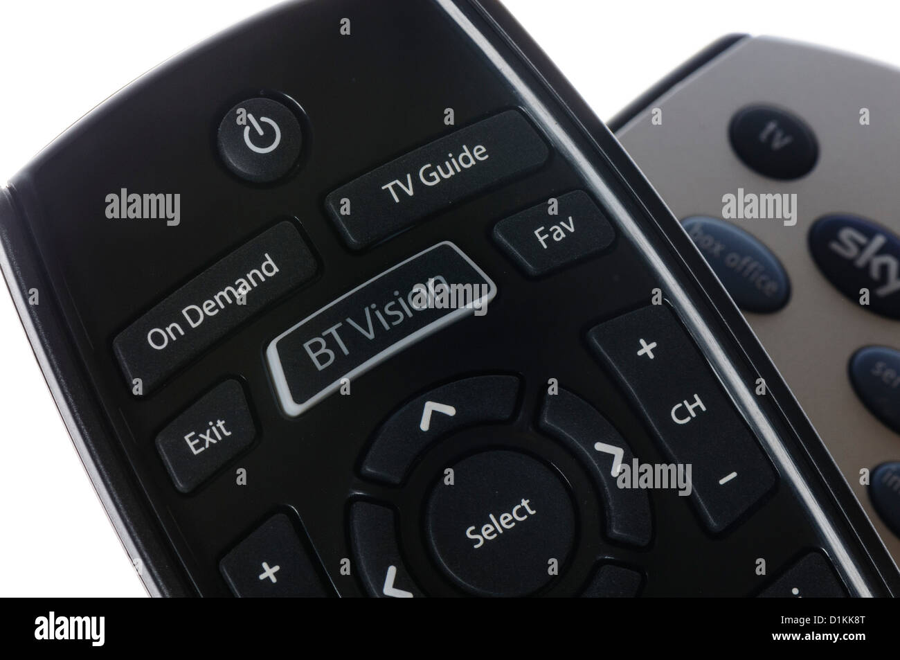 BT Vision and Sky+ remote controls Stock Photo Alamy