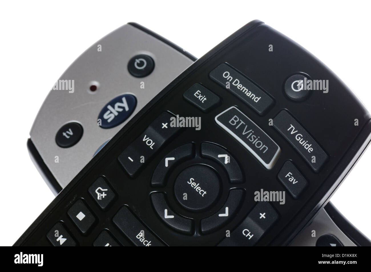 BT Vision and Sky+ remote controls Stock Photo Alamy