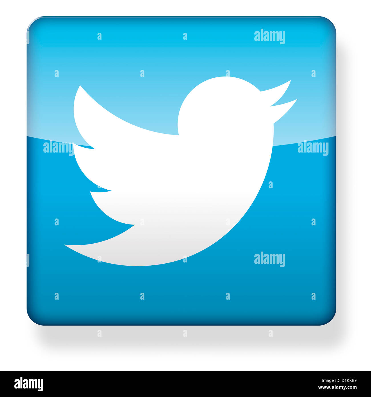 Twitter logo as an app icon Stock Photo