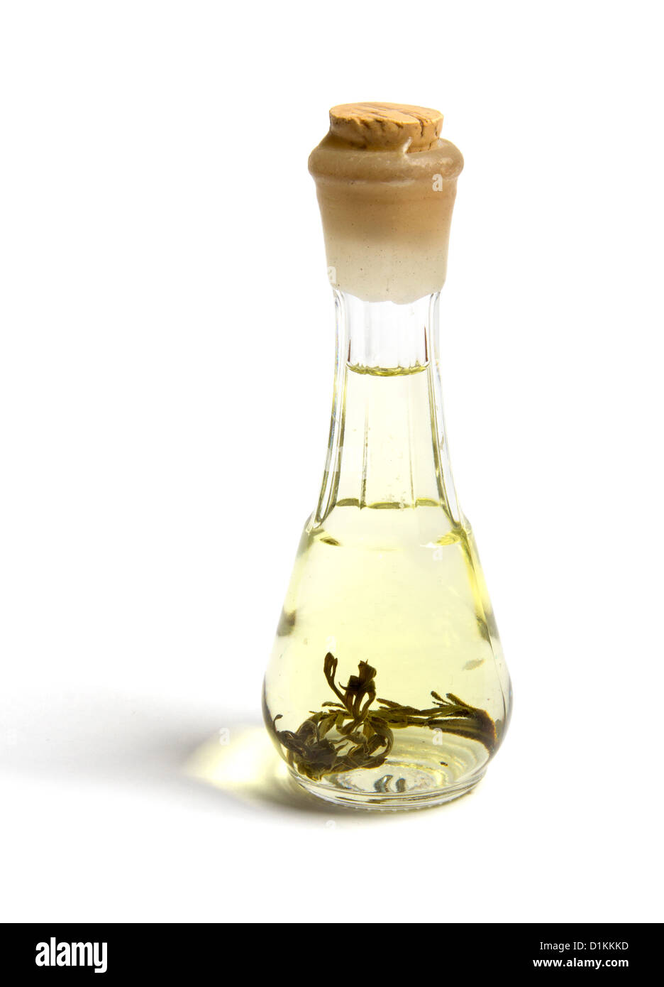 Bottle of potion isolated on white close up Stock Photo