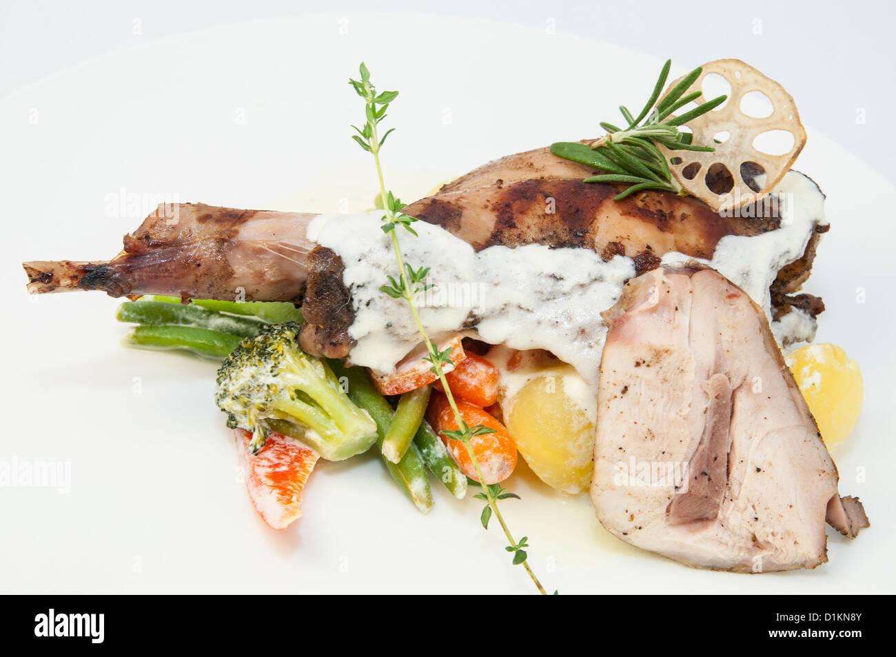 Rabbit meat sliced hi-res stock photography and images - Alamy