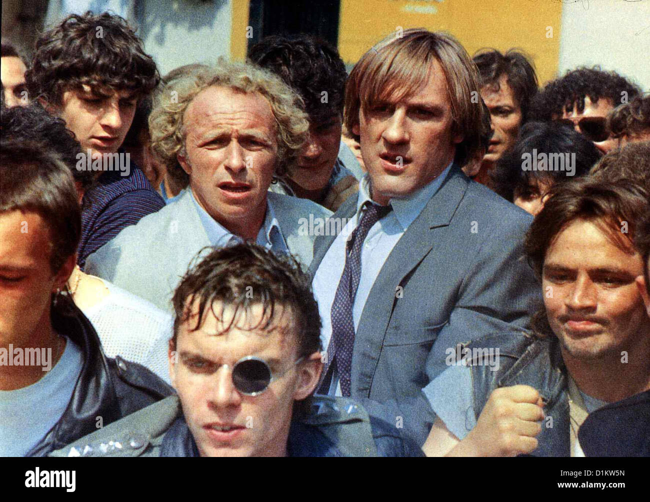 Zwei Irre Spassvoegel  Comperes, Les  Pierre Richard, Gerard Depardieu Genau wie Francois (Pierre Richard,ml) ist der Stock Photo