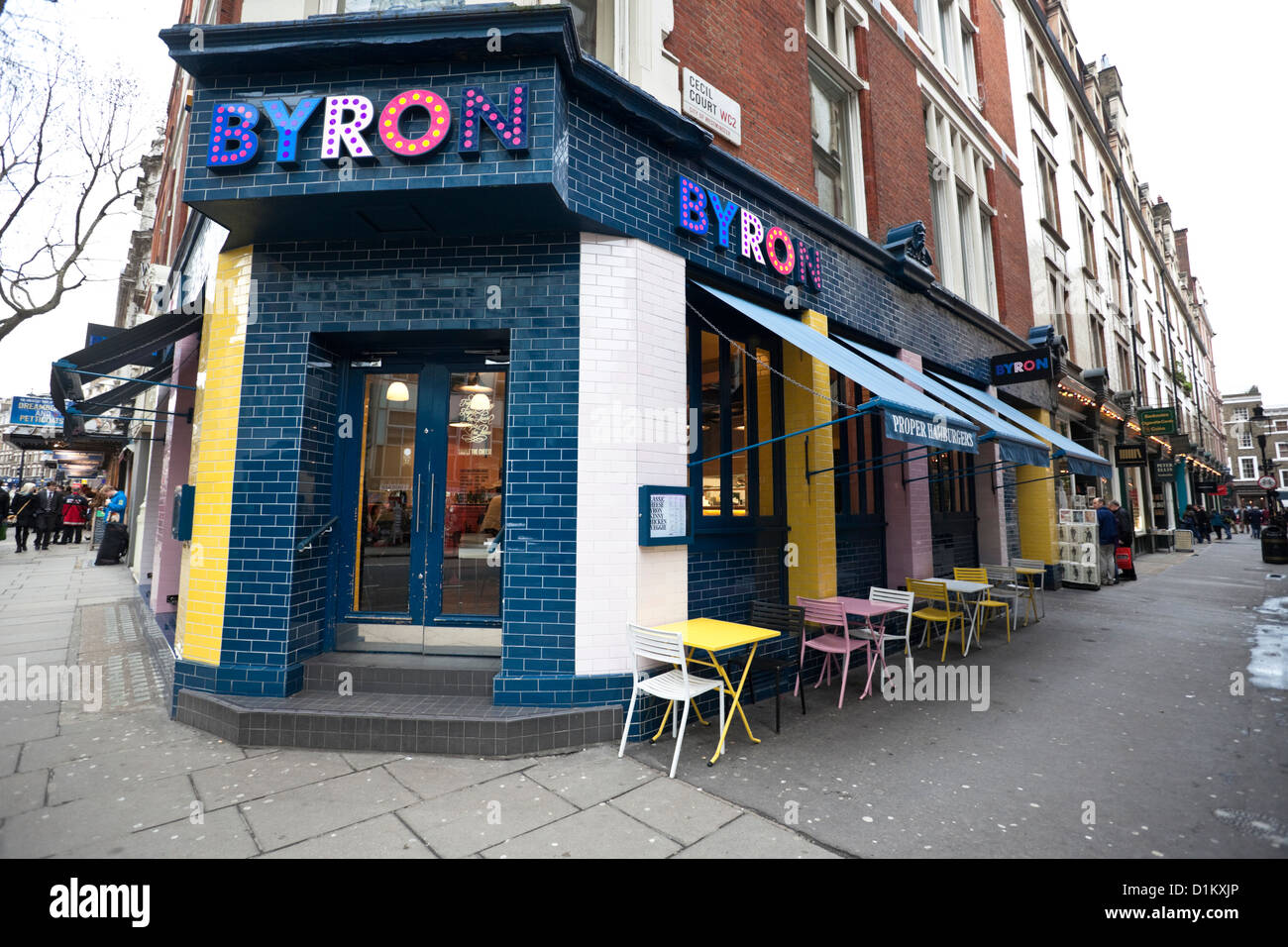 Byron Burger restaurant, Charing Cross Road, London, England, UK Stock Photo