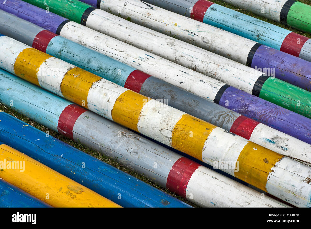 Equitation obstacle bars, horse jumping competition Stock Photo Alamy