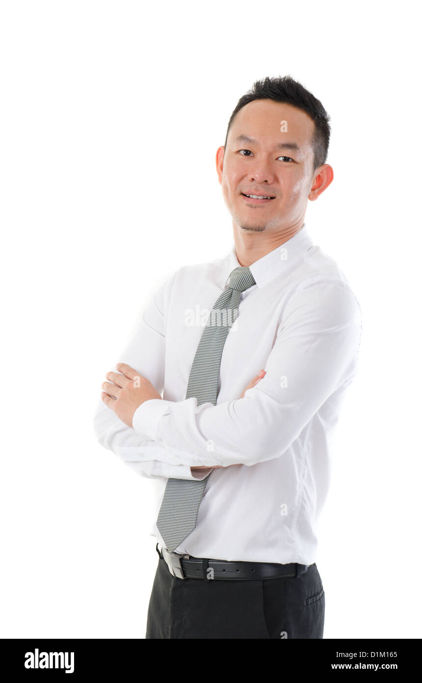 asian business man with crossed arm Stock Photo - Alamy