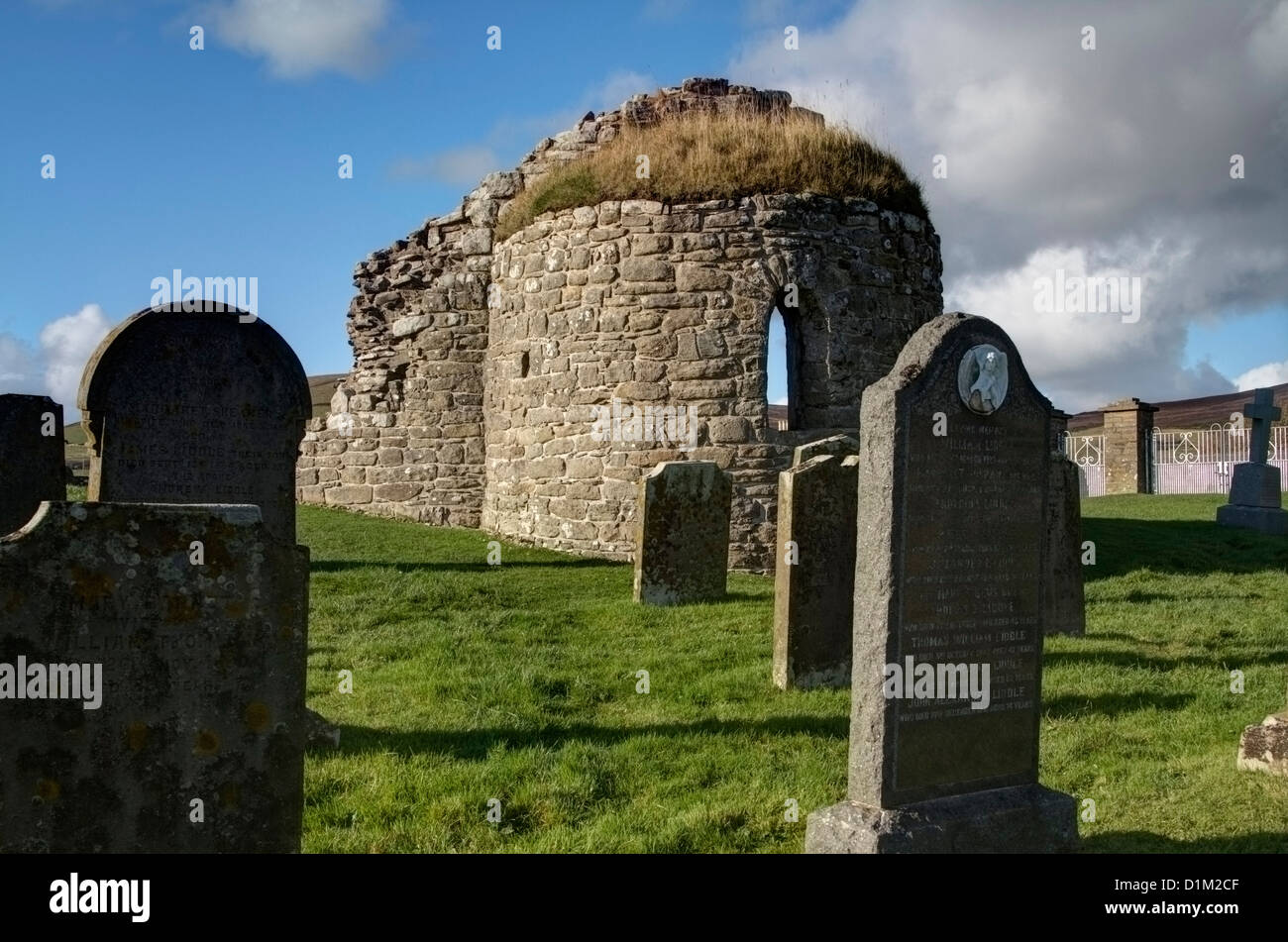 The medieval Orphir Round Church, Orkney. Only surviving medieval