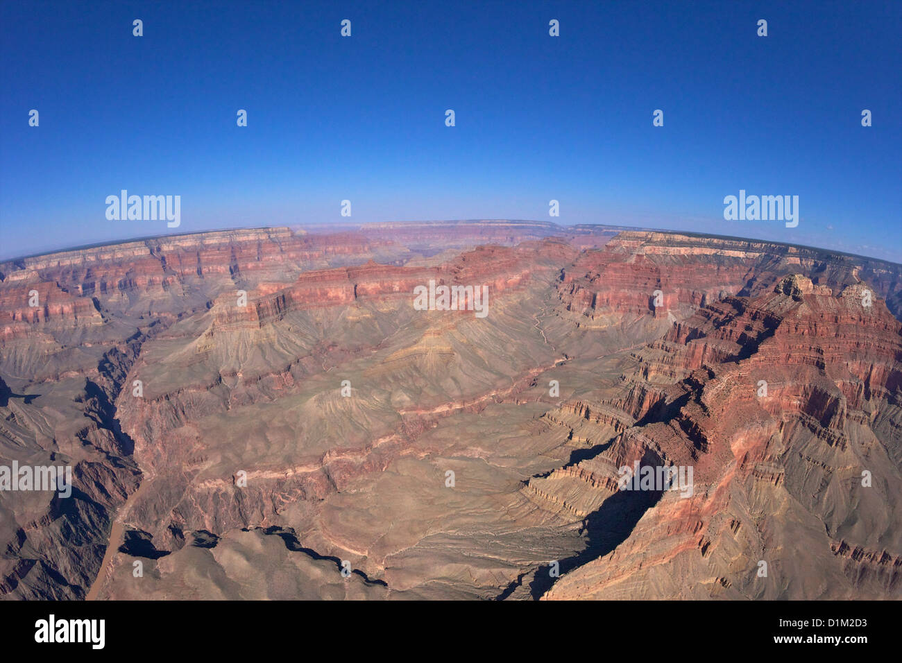 Aerial photo of Grand Canyon from Papillon Helicopter, Grand Canyon National Park, Arizona, USA Stock Photo