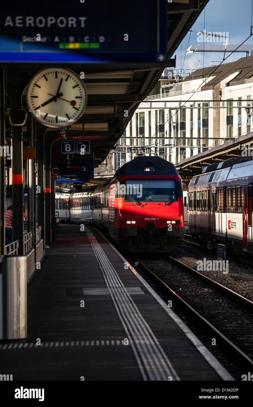 Geneva airport train hires stock photography and images Alamy