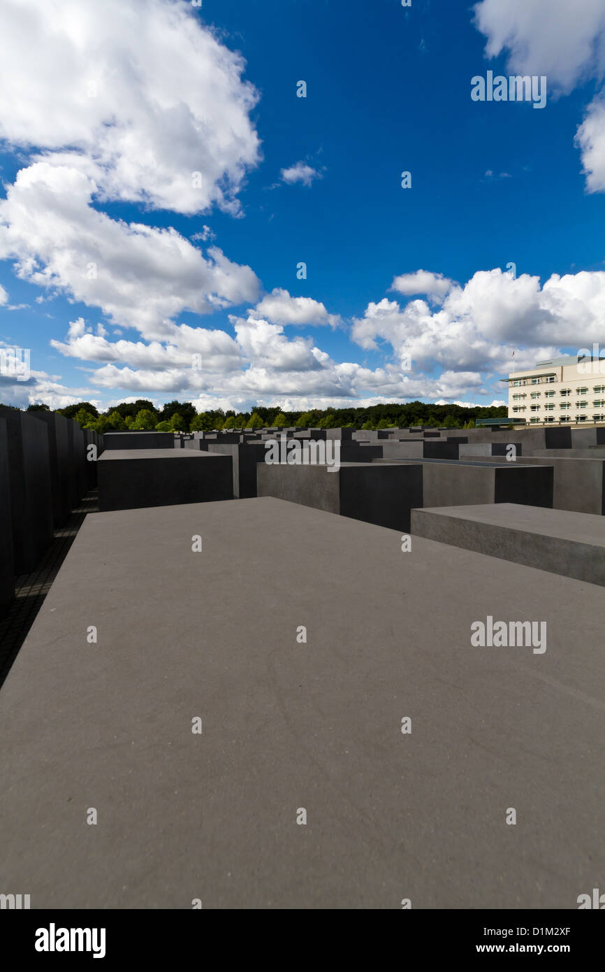 Memorial to the Murdered Jews of Europe ( Holocaust Memorial ) in Berlin Mitte, Germany Stock Photo