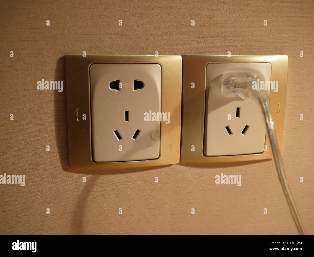 hotel electric outlet universal plugs sockets Stock Photo Alamy