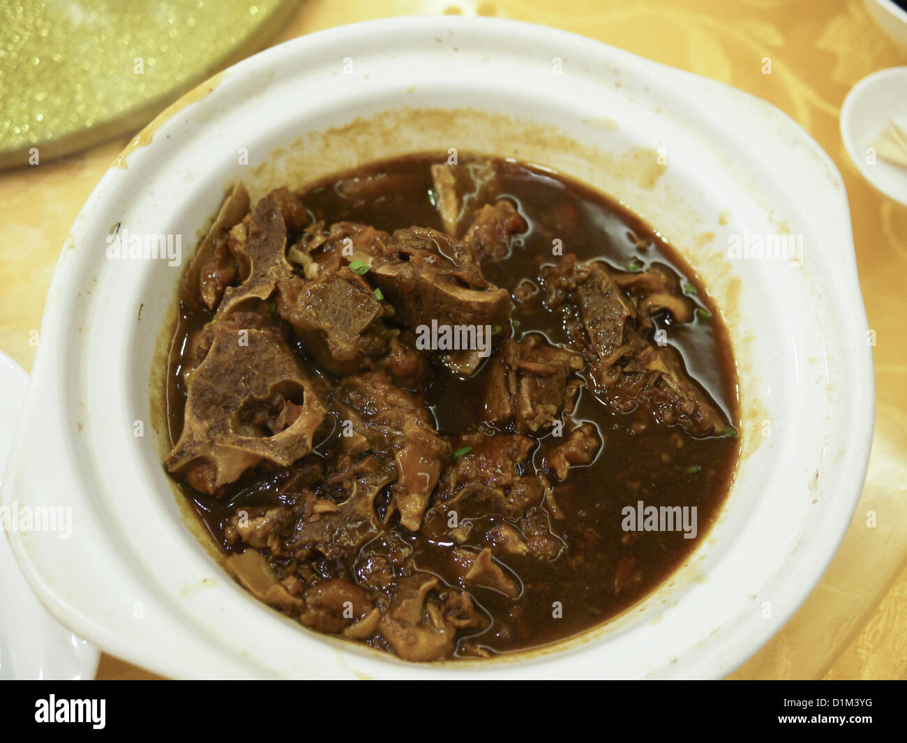 stewed beef bowl chinese dish Stock Photo