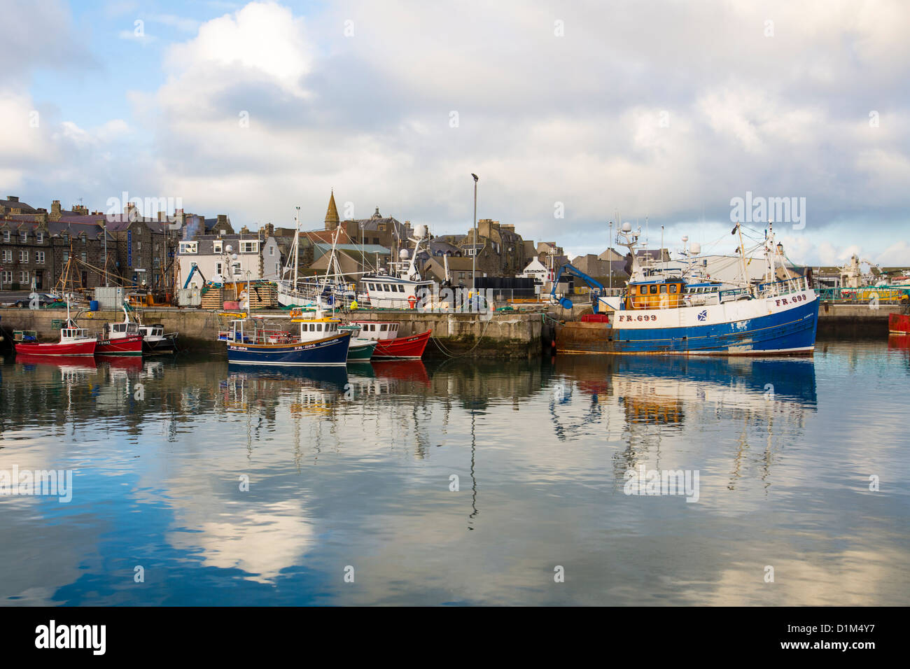 Fraserburgh Harbour Scene Photo Stock Photo