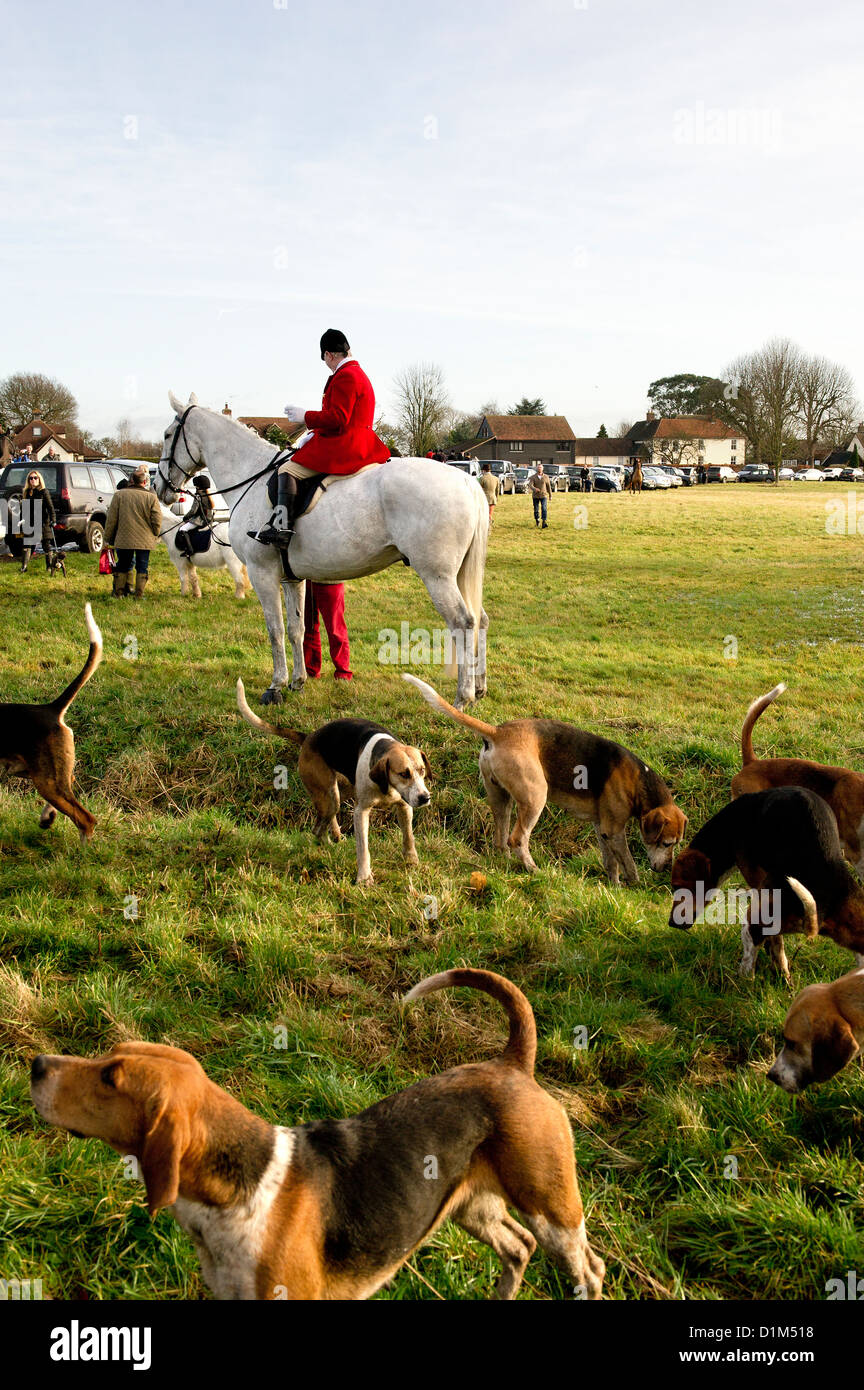 The Essex Hunt at Matching Green Village for the traditional Boxing Day