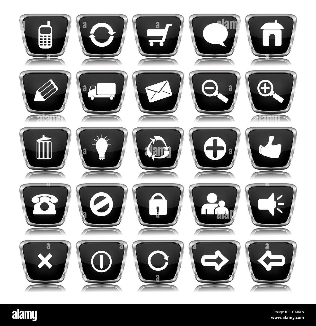 Collection web buttons in Black and White Stock Photos & Images - Alamy