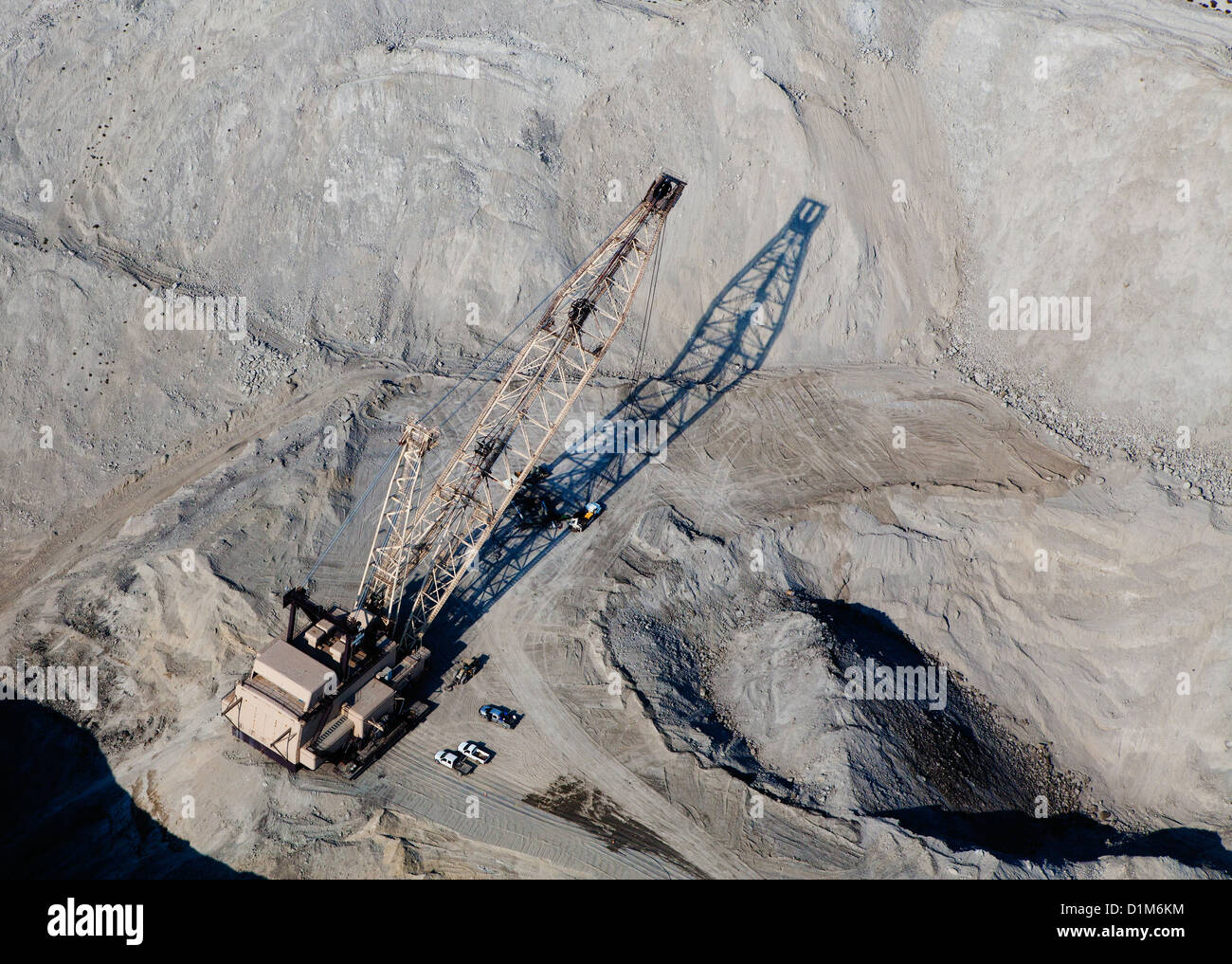 aerial photograph dragline excavator coal mine Southern Wyoming Stock Photo
