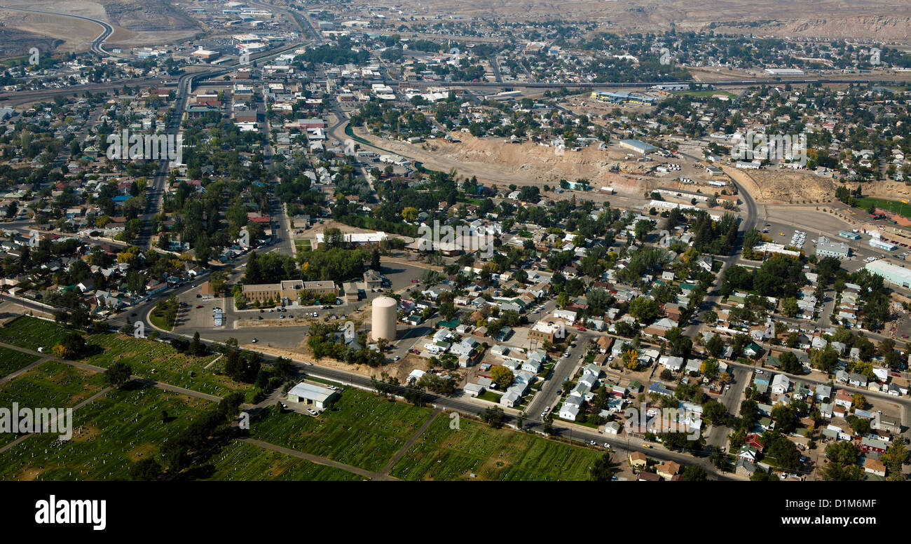 aerial photograph Rock Springs, Wyoming Stock Photo