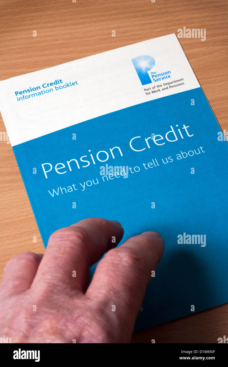 Pension Credit booklet Stock Photo