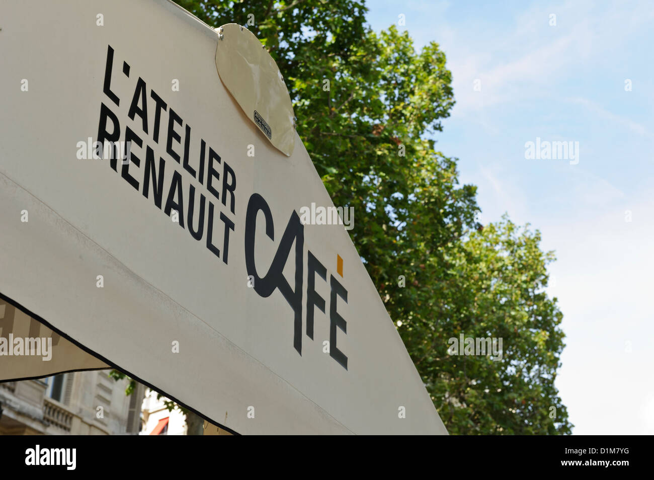 Famous French Café on Champs Elysees, Paris, France. Stock Photo