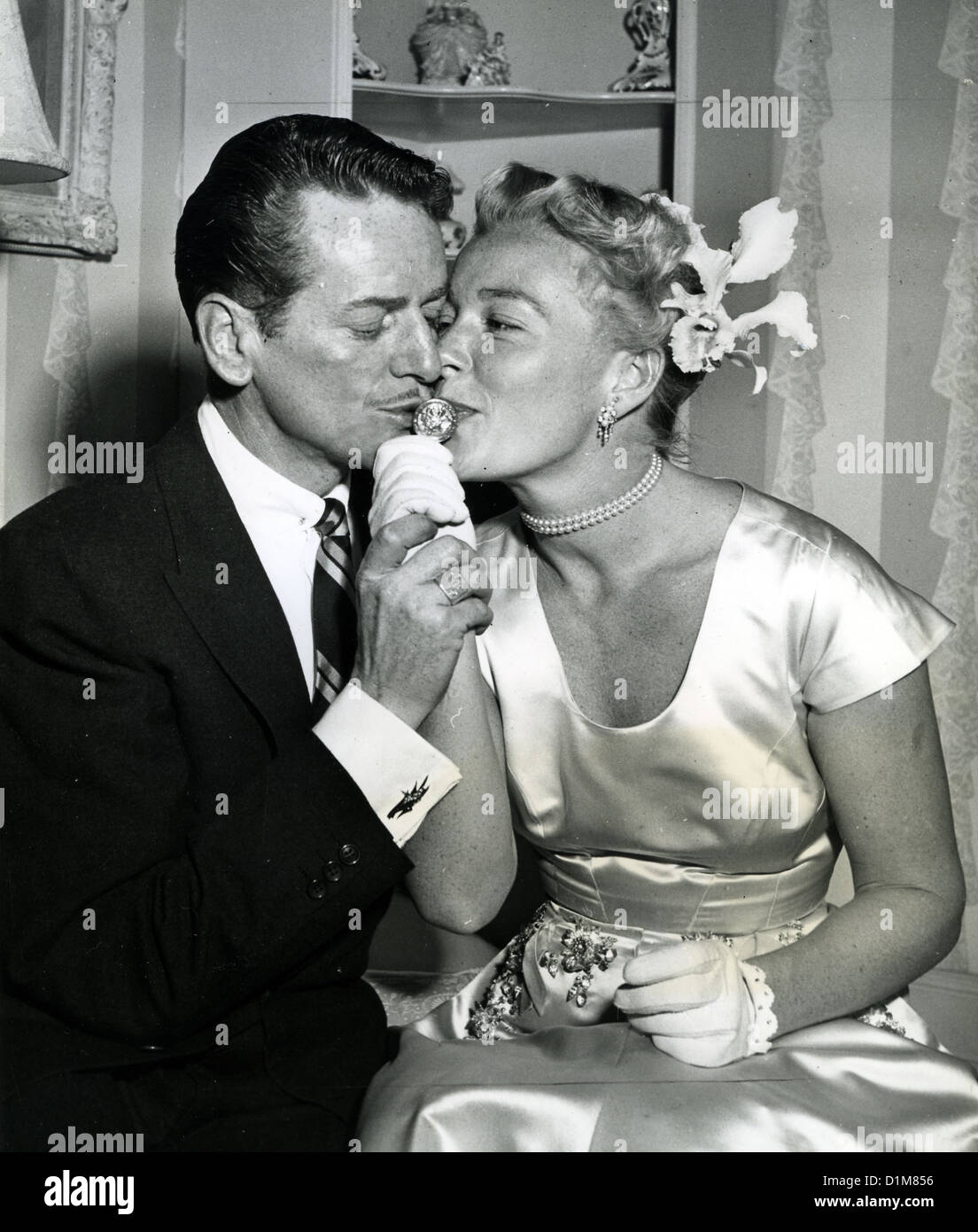BETTY HUTTON (1921-2007) US stage and film actress with second husband choreographer Charles O'Curran in 1953 Stock Photo