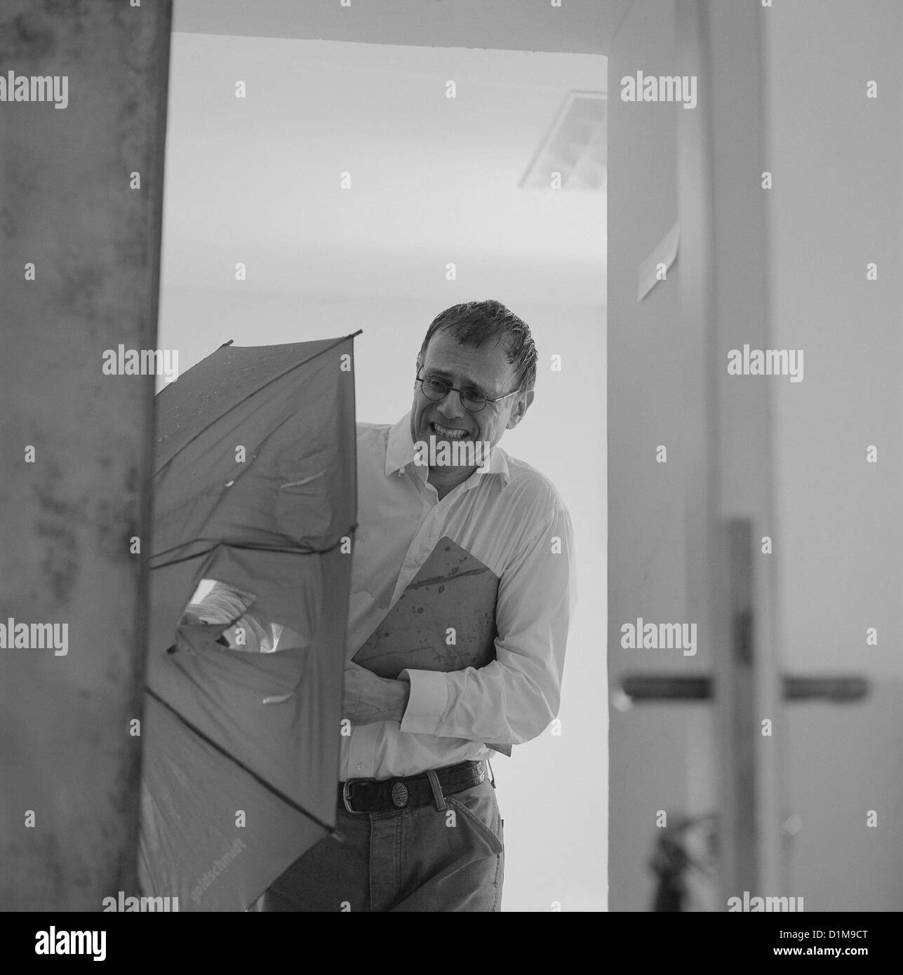 Black And White business manager frustration stress businessman stressed  License free except ads and billboards Stock Photo