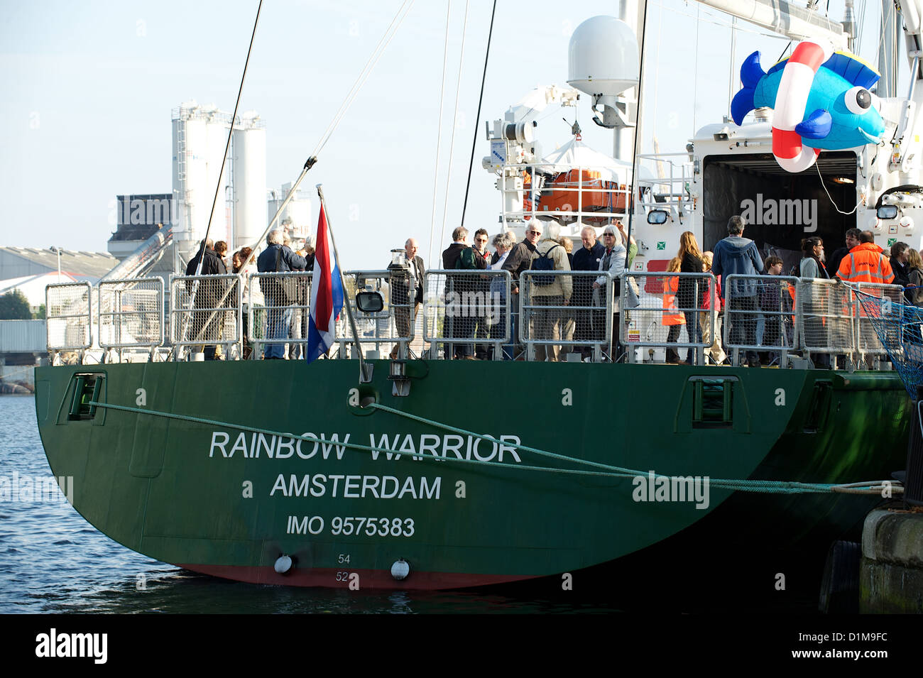 Greenpeace's Rainbow Warrior III, London, UK Stock Photo