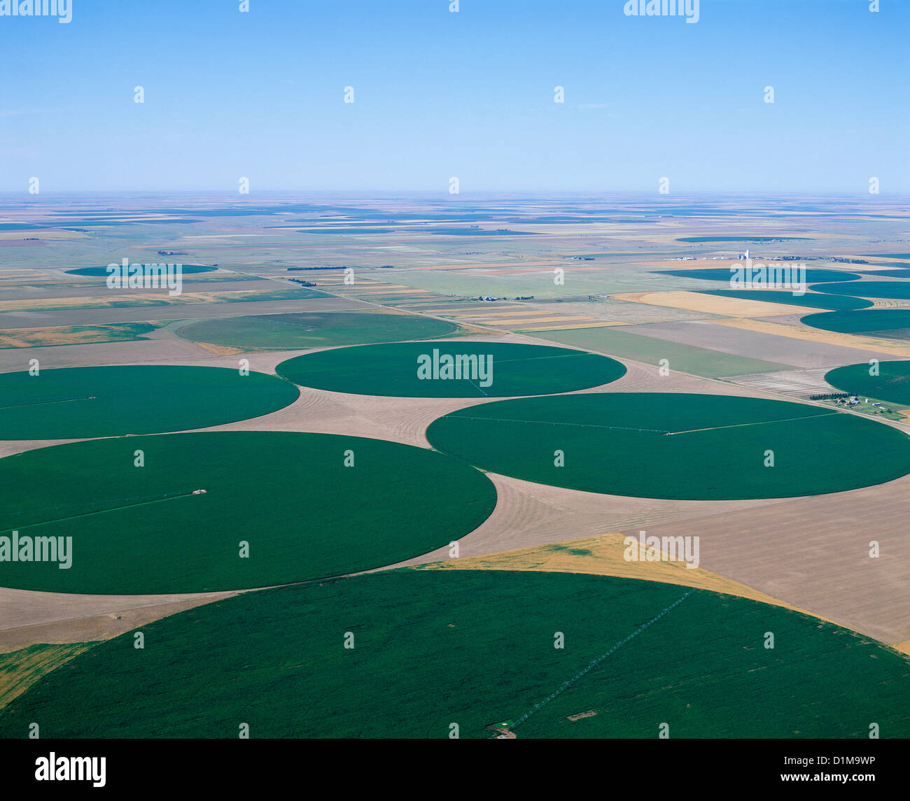 CENTER PIVOT IRRIGATION OF CORN / KANSAS Stock Photo Alamy