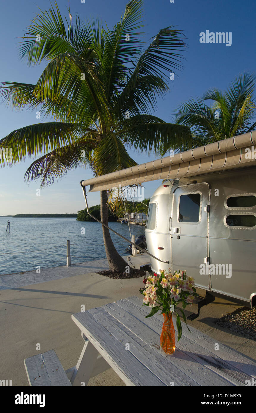 Florida Keys with tropical beaches sunsets and the seven mile bridge Stock Photo