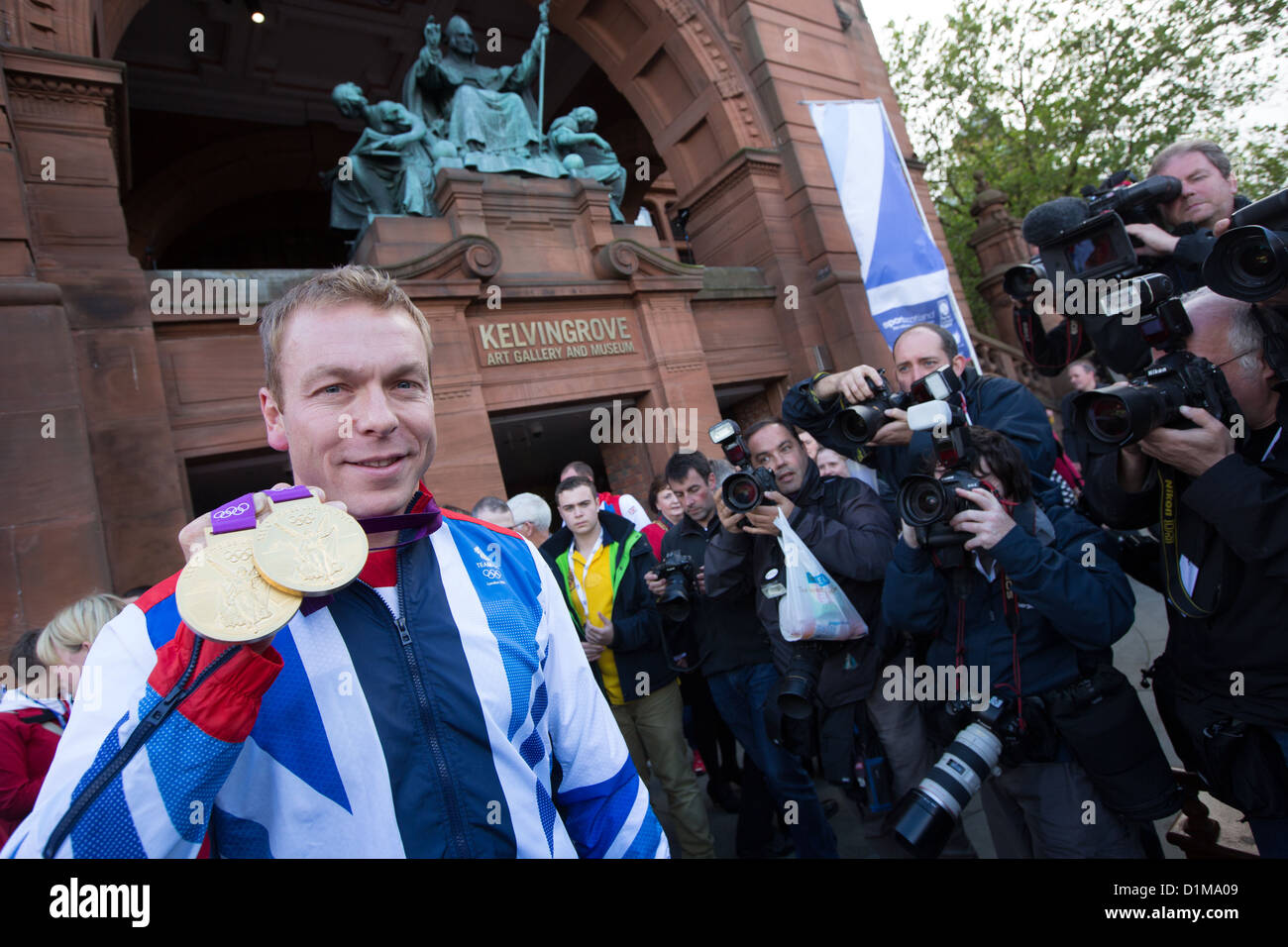 Sir Chris Hoy, Scottish Olympic champion, during the Scottish