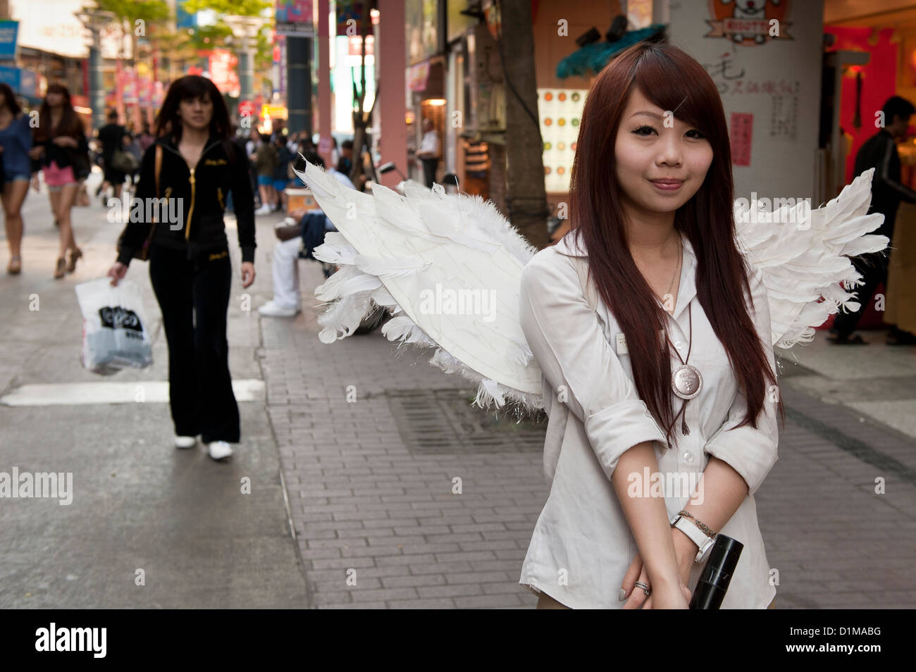 Advertising angel, Taipei Stock Photo